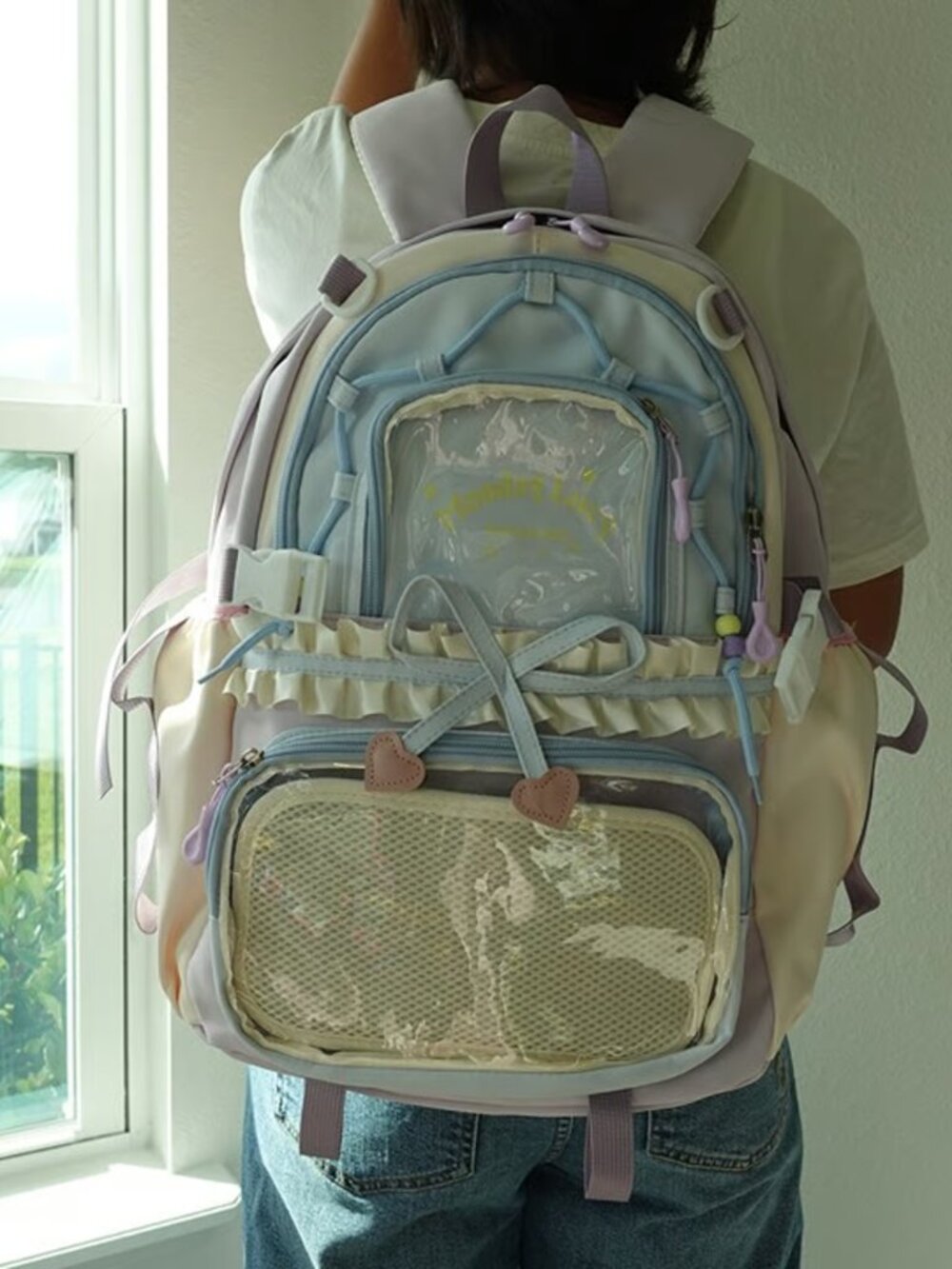 Kawaii Ita Backpack Large Capacity Y2K Cute School Travel Ita Bag Pink Itabag